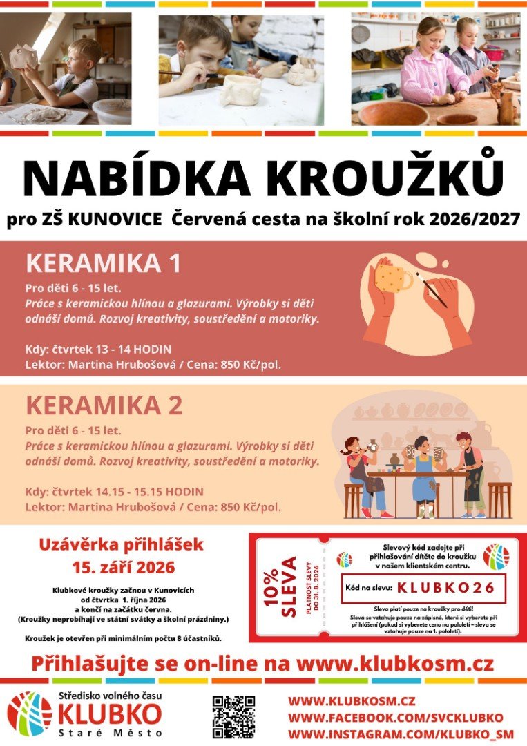 Kroužek keramiky 2026/2027